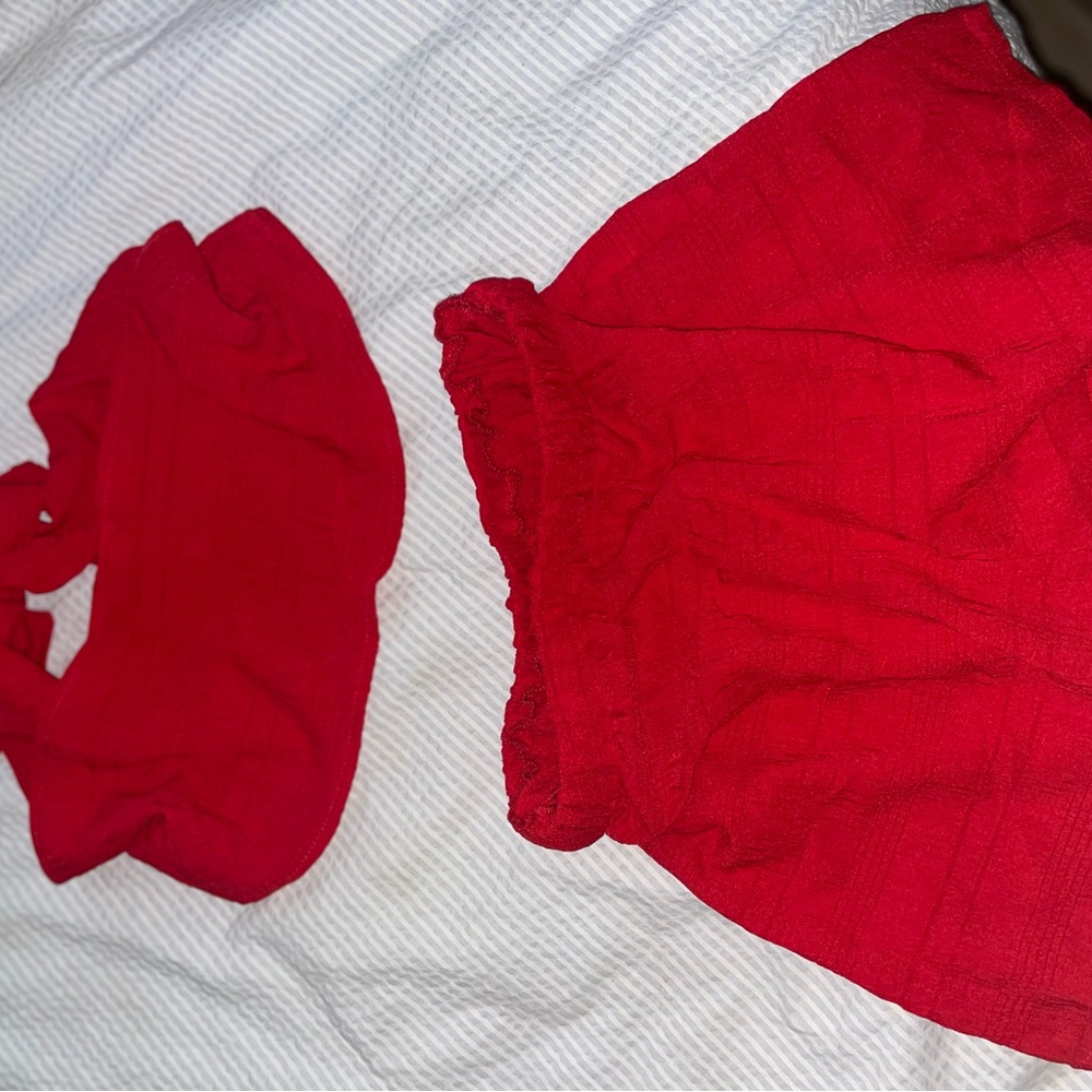Red Two-Piece Outfit